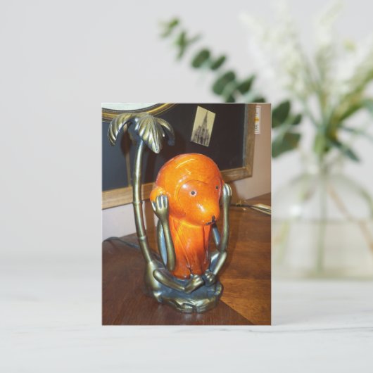 Amber Monkey Postkarte (Stehend Vorderseite)