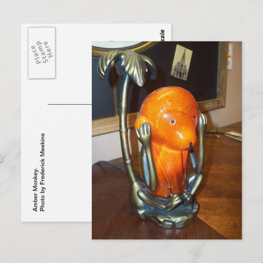 Amber Monkey Postkarte (Vorne/Hinten)