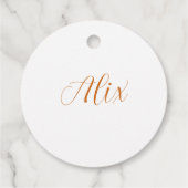 Amber Monogram A Ornament - Anpassbare Gestaltung Geschenkanhänger (Rückseite)