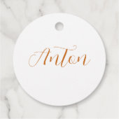 Amber Monogram A Ornament - Anpassbare Gestaltung Geschenkanhänger (Rückseite)