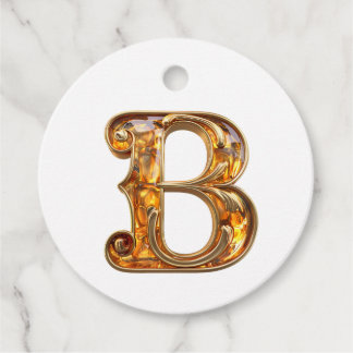 Amber Monogram B Ornament - Anpassbare Gestaltung Geschenkanhänger