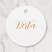 Amber Monogram B Ornament - Anpassbare Gestaltung Geschenkanhänger (Rückseite)