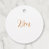 Amber Monogram B Ornament - Anpassbare Gestaltung Geschenkanhänger (Rückseite)