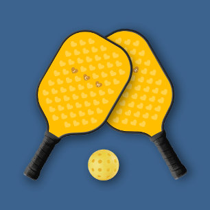 Amber Monotone Hearts Persönliches Monogramm Pickleball Schläger