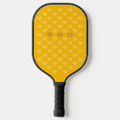 Amber Monotone Hearts Persönliches Monogramm Pickleball Schläger (Rückseite)