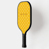 Amber Monotone Hearts Persönliches Monogramm Pickleball Schläger (Links)
