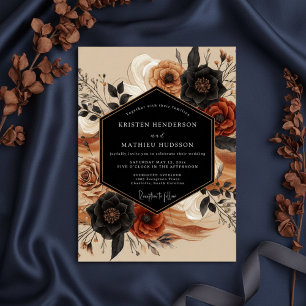 Amber Moody Florale Romanze Hochzeit Einladung