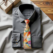 Amber Mosaik Abstrakt Art Krawatte