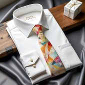 Amber Mosaik Abstrakt Art Krawatte