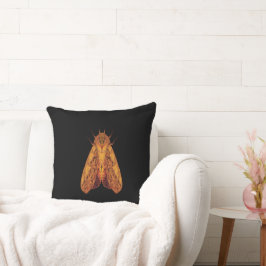 Amber Moth – Surreal Nature Form Kissen