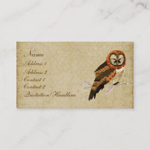 Amber Mums Owl Visitenkarten/Tags Visitenkarte
