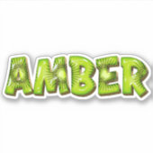 Amber Name Kiwi Design Aufkleber Sticker (Vorderseite)