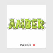 Amber Name Kiwi Design Aufkleber Sticker (Blatt)