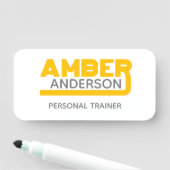 Amber Name Tag Namensschild (Beispiel)