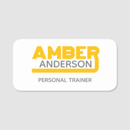 Amber Name Tag Namensschild