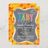 Amber Orange Camouflage; Camouflage Einladung (Vorne/Hinten)