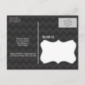 Amber Orange Gingham Housewarming Party Einladungspostkarte (Rückseite)