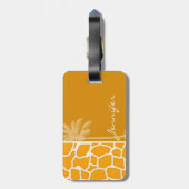 Amber Orange Giraffe Animal Print, Palm Gepäckanhänger (Rückseite vertikal)