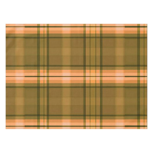 Amber Orange Kariert Tableclout Tischdecke (Vorderseite (Horizontal))