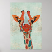 Amber Peeking Giraffe Art Poster (Vorne)
