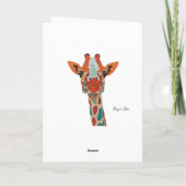 Amber Peeking Giraffe Muttertagskarte II Karte (Rückseite)