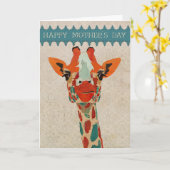 Amber Peeking Giraffe Muttertagskarte II Karte (Gelbe Blume)