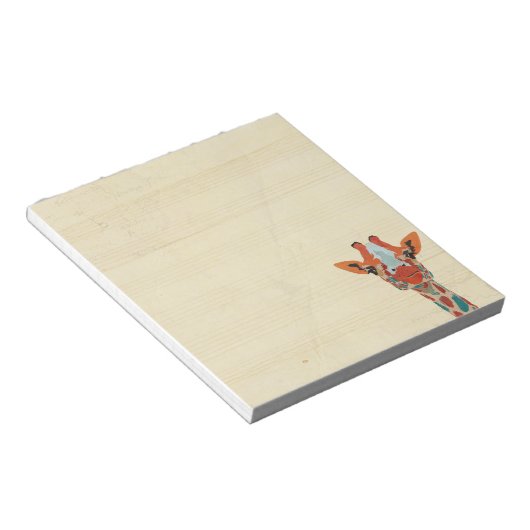 Amber Peeking Giraffe Notepad Notizblock (angewinkelt)