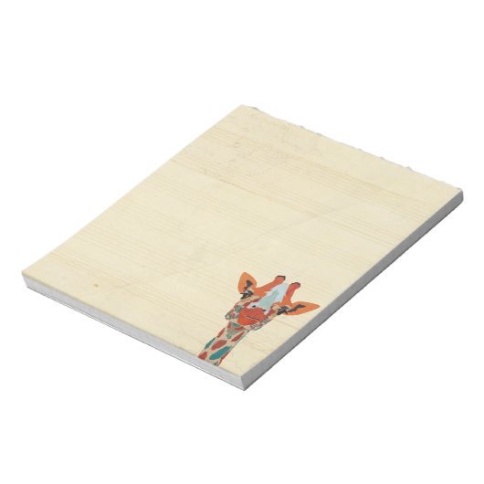 Amber Peeking Giraffe Notepad Notizblock (Rotiert)