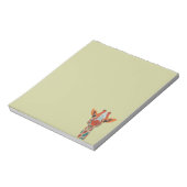 Amber Peeking Giraffe Notepad Notizblock (Rotiert)