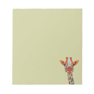 Amber Peeking Giraffe Notepad Notizblock