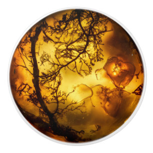 Amber-Pflanze-Muster Keramikknauf