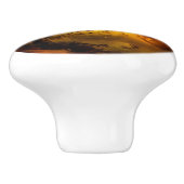 Amber-Pflanze-Muster Keramikknauf (Seitenansicht)