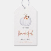 Amber Pumpkin dankbar für euch Erntedank Fall Geschenkanhänger (Vorderseite)