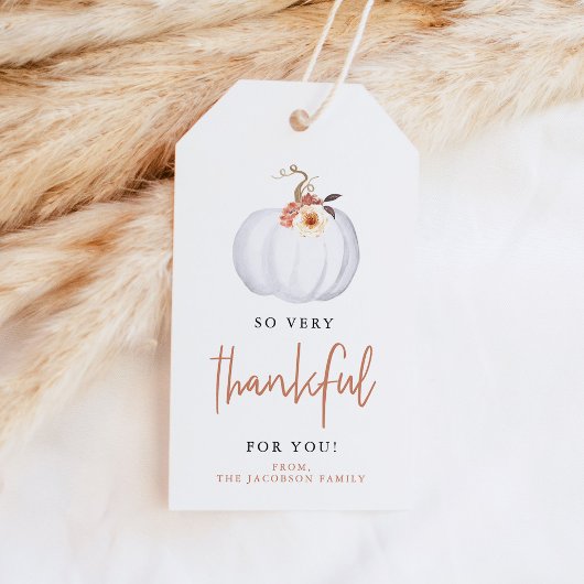 Amber Pumpkin dankbar für euch Erntedank Fall Geschenkanhänger