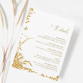 Amber Romantic Botanical Garden Wedding Details Begleitkarte