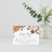 AMBER rustikale Kürbis RSVP Karte (Stehend Vorderseite)