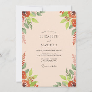 Amber Sage Vine Hochzeit Einladung