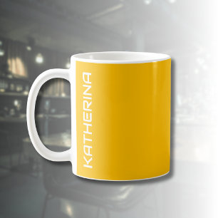 Amber Solid Color   Klassisches Personalisiert Kaffeetasse