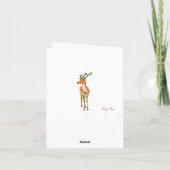 Amber Stag Vintage Monogramm-Notecard (Rückseite)