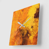 Amber stone texture background quadratische wanduhr (Winkel)