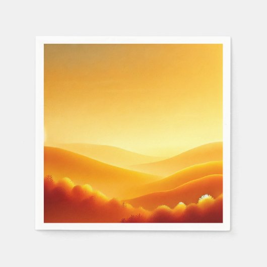 Amber Sunrise Fall Gradient Découpage Napkins Serviette (Vorderseite)