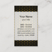 Amber Techno Dots Modern Black Visitenkarte (Rückseite)