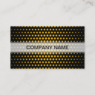 Amber Techno Dots Modern Black Visitenkarte