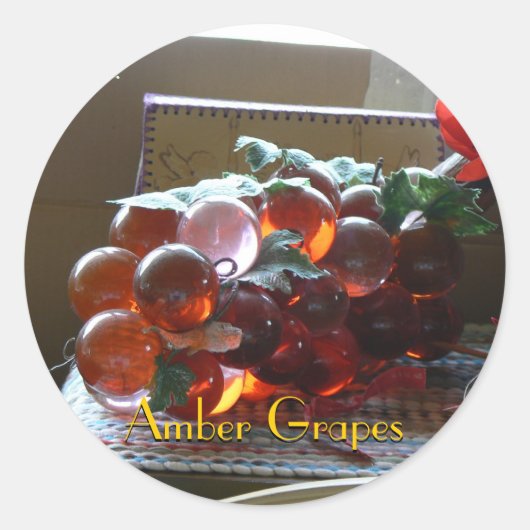 Amber Trauben Runder Aufkleber (Vorderseite)