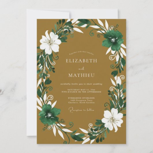 Amber Vine Hochzeit Einladung (Vorderseite)