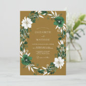 Amber Vine Hochzeit Einladung (Stehend Vorderseite)