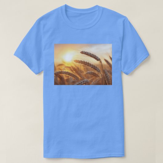 Amber Waves Minimaler Botanischer Rustikaler, gedä T-Shirt (Design vorne)