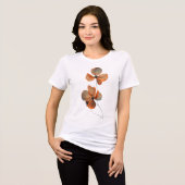 Amber Whisper Petals in the Dark Quiet Bloom Ember Tri-Blend Shirt (Vorderseite voll)