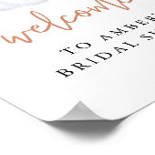 AMBER White Pumpkin Fall Brautparty Willkommen Poster (Ecke)