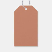 AMBER White Pumpkin Niedlich Orange Fall Floral Geschenkanhänger (Rückseite)